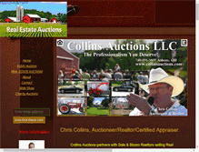 Tablet Screenshot of collinsauctions.com